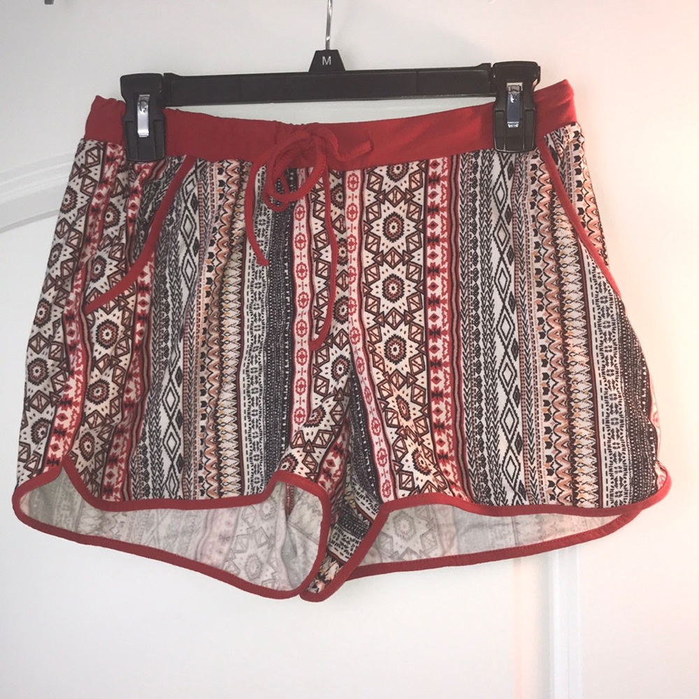 Aztec coral shorts